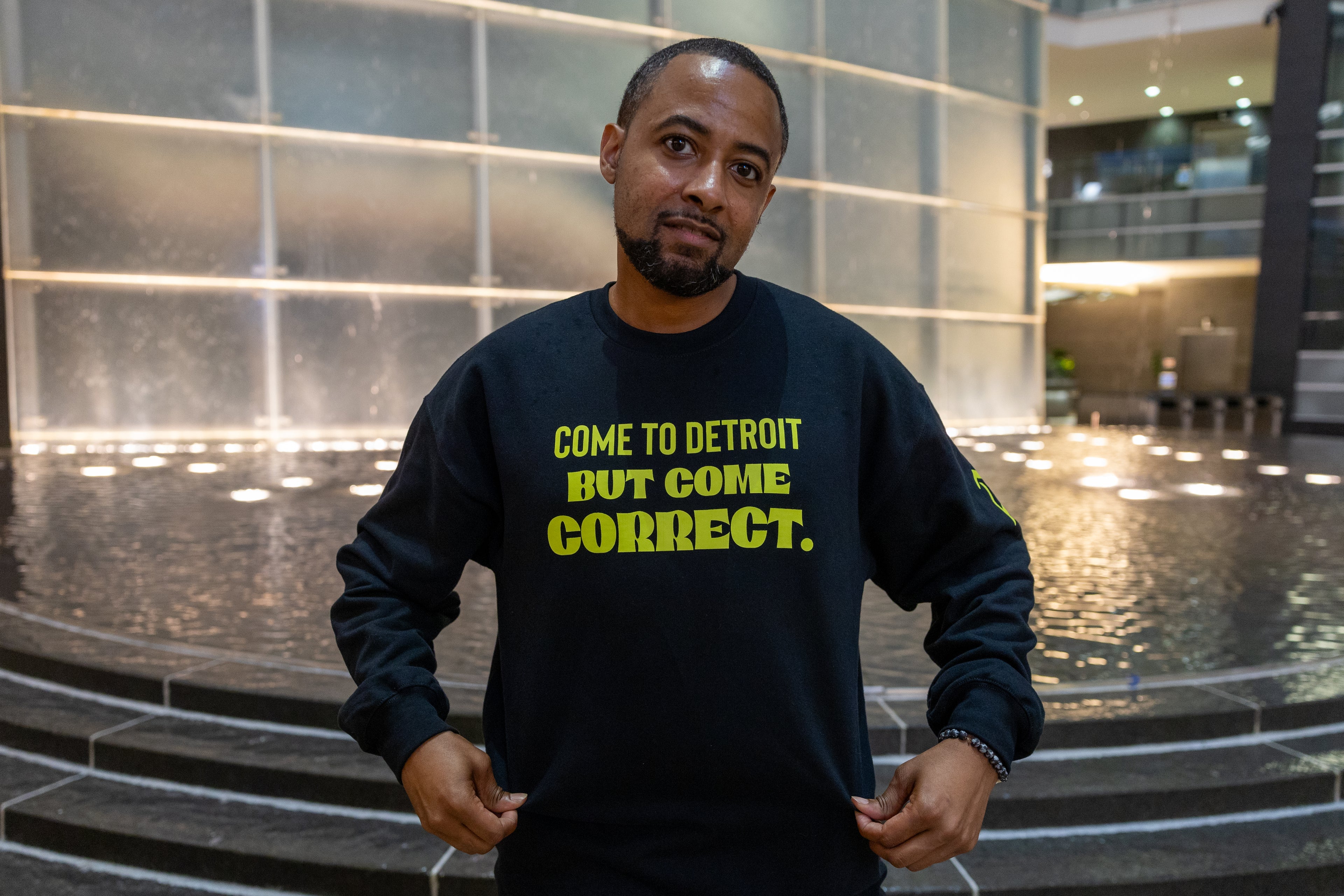 Come to Detroit, but Come Correct Detroit crewneck merch